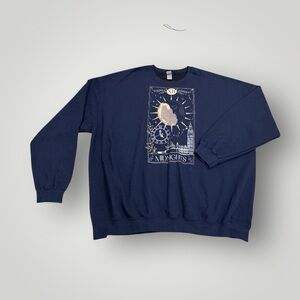 MIDNIGHTS Graphic Crewneck Sweatshirt Navy Gildan 4XL EUC